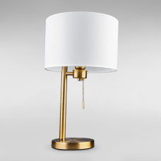 Настільна лампа з абажуром Light House DL-18886/1T латунь, абажур білий