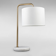 Настільна лампа з абажуром Light House DL-18889/1T білий + латунь, абажур білий