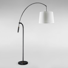 Світильник підлоговий Торшер з абажуром DL-18890/1F чорний, абажур білий