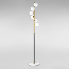 Світильник для підлоги Торшер DL-18894/6F бронза + чорний + білий, плафон шар білий