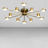 Люстра потолочная светодиодная LED Light House SY-18898/12 CP 1200*130 144W, цвет бронза