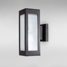 Вуличний настінний світильник Бра Light House LS-18904-WL-2 BK чорний, плафон білий матовий