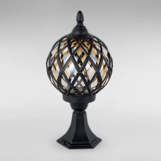 Вуличний ліхтарний стовпчик на один світильник Light House LS-18906-M-ST BK чорний