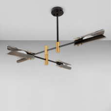 Люстра стельова Light House LS-18913-4 BK чорний + бронза, колір плафона чорний