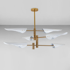 Люстра стельова Light House LS-18920-6 WH бронза, плафон білий 