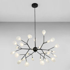 Люстра підвісна молекула Light House LS-17117-27 BK+WH чорна, плафони білі