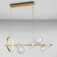 Люстра підвісна молекула Light House LS-17132-7 GD+CL золото, плафон прозорий 