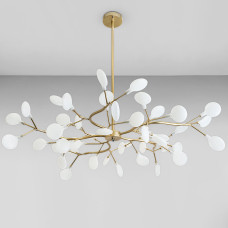 Люстра стельова молекула Light House LS-17126-45 GD+WH золото, плафони білі