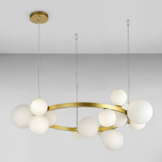 Люстра підвісна молекула Light House LS-17132-15 GD+WH золото, плафон білий 