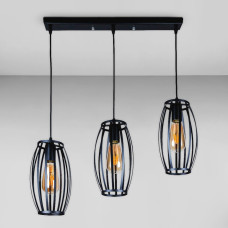 Люстра підвісна Лофт Light House LS-18453F-3 BK (500) чорна