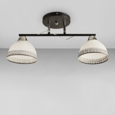 Люстра стельова Light House SRS-18926/2 чорний +хром, плафон білий