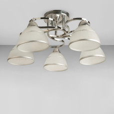 Люстра стельова Light House SRS-18935/5 хром, плафон білий 