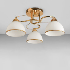 Люстра стельова Light House SRS-18937/3 золото, плафон білий 