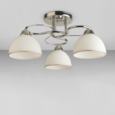 Люстра стельова Light House SRS-18938/3 хром, плафон білий