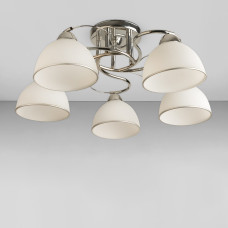 Люстра стельова Light House SRS-18938/5 хром, плафон білий