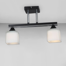 Люстра стельова Light House SRS-18940/2 чорний + хром, плафон білий