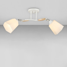 Люстра стельова Light House SRS-18945/2 білий + хром + дерево