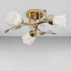 Люстра стельова Light House SRS-18946/3 золото, плафон білий 