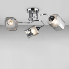 Люстра стельова Light House SRS-18955/3 хром, плафон сірий 