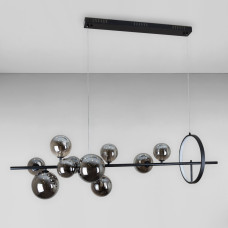 Люстра підвісна молекула Light House LS-17132-10 BK+BK чорна, плафон чорний