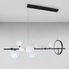 Люстра підвісна молекула Light House LS-17132-10 BK+WH чорна, плафон білий 