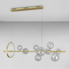 Люстра підвісна молекула Light House LS-17132-10 GD+CL золото, плафон прозорий