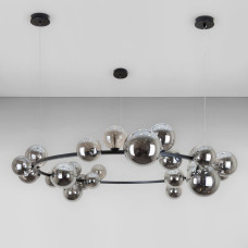 Люстра підвісна молекула Light House LS-17132-24 BK+BK чорна, плафон чорний 