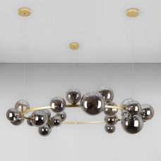 Люстра підвісна молекула Light House LS-17132-24 GD+BK золото, плафон чорний 