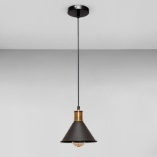 Люстра підвісна Лофт Light House LS-18582F2-1 BK чорний + бронза, плафон чорний