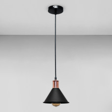 Люстра підвісна Лофт Light House LS-18582F4-1 BK чорний + золото, плафон чорний