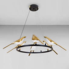 Люстра підвісна світлодіодна Light House LS-18956-6 BRZ 33W LED 4000К бронза + чорний