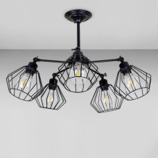 Люстра стельова Light House LS-18965-5 BK чорна