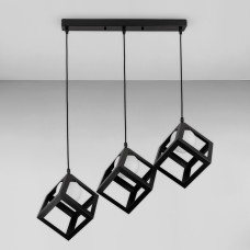 Люстра підвісна Лофт Light House LS-18967-3 BK+WH (500) чорний + білий