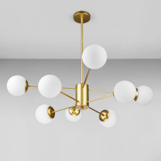 Люстра стельова молекула Light House DL-18970/8 золото, плафон білий 