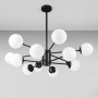 Зображення Люстра стельова молекула Light House DL-18972/12 чорна, плафон білий  ИМ Light-Deco 