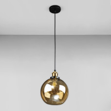 Люстра підвісна куля Light House DL-18977/1 чорна, плафон шампань