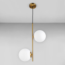Люстра підвісна куля Light House DL-18978/2 бронза, плафон білий