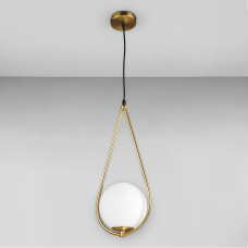 Люстра підвісна куля Light House DL-18979/1 бронза, плафон білий 