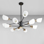 Зображення Люстра стельова Light House DL-18982/12 чорна + бронза, плафон білий  ИМ Light-Deco 