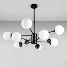 Люстра стельова молекула Light House DL-18984/10 чорна, плафон білий 