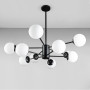 Зображення Люстра стельова молекула Light House DL-18984/10 чорна, плафон білий  ИМ Light-Deco 
