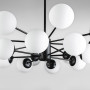 Зображення Люстра стельова молекула Light House DL-18985/16 чорна, плафон білий  ИМ Light-Deco 1 