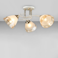 Люстра стельова Light House SR-18989/3 WT+FGD D540*H250 E27 біла + золото