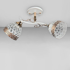 Люстра стельова  Light House SR-18993/2 FG+WT W140*L440*H230 E27 біла + золото