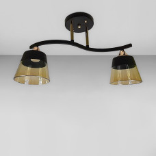Люстра стельова Light House SR-18994/2 BK+FG L460*W120*H255 чорна + золото