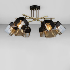 Люстра стельова Light House SR-18996/6 AB D730*H300 чорна + бронза