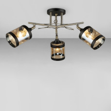 Люстра стельова Light House SR-18997/3 AB+BK D640*H260 E27 чорна + бронза