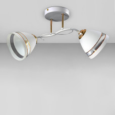 Люстра стельова Light House SZ-19005/2 WT-FGD 480*200 E14 біла з золотом, плафони білі