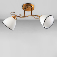 Люстра стельова Light House SZ-19007/2 FGD 480*200 E14 золото, плафони білі з облямівкою