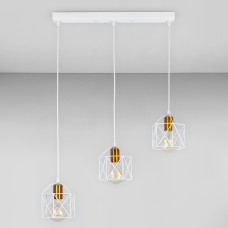 Люстра підвісна Light House LS-17162F-3 WH+BRZ (500) біла + бронза